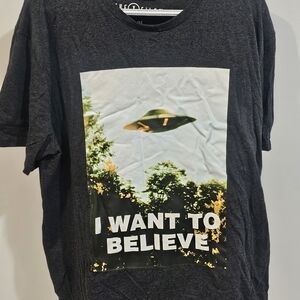 MAD Engine Dark Gray 'I Want to Believe' UFO Graphic Tee
